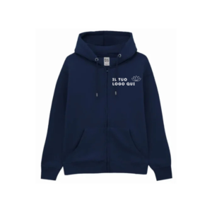 Felpa unisex zip intera con cappuccio BS333