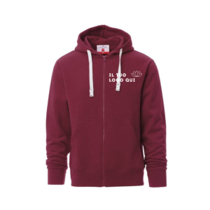 Felpa unisex zip intera con cappuccio PORTLAND
